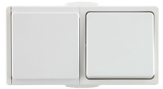 A/W combinatie met stopcontact 250V 10A en 16A