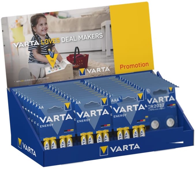 Varta batterij display Energy AA + AAA + CR2032
