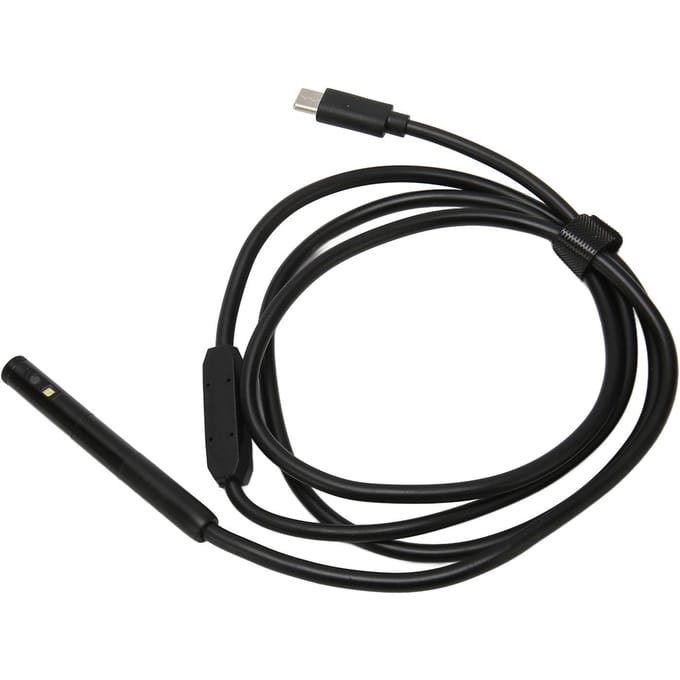 Endoscope sans fil à double objectif WiFi HD 2MP Caméra d'inspection Zoomable Mise au point IP67 Étanche Double 1m / 3.3ft black
