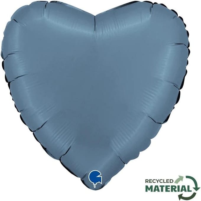 Folieballon - Satijnblauw, Jeansblauw, 46 Cm, Grabo