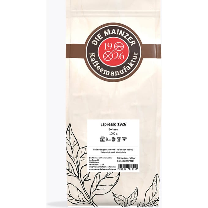 Mainzer Kaffeemanufaktur Espresso 1926 1kg
