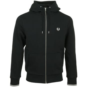 Fred Perry hoodie sweatvest - hooded zip jacket - zwart