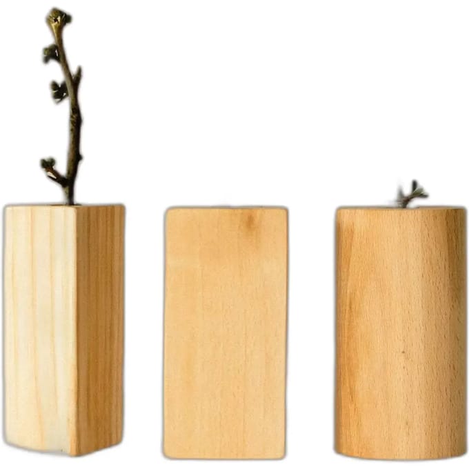 Vaas met bloemen nr. 06 Wooden Story