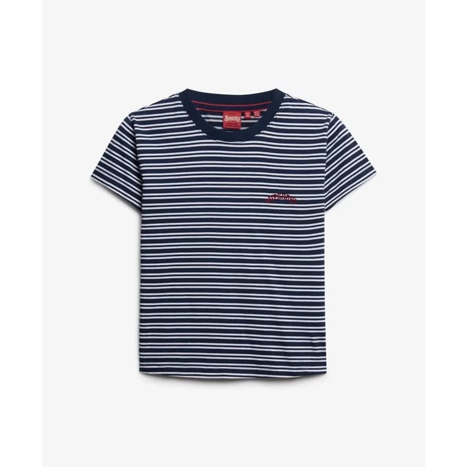Superdry - Essential Logo Gestreept T-shirt Slanke Pasvorm - Dames - T-shirts
