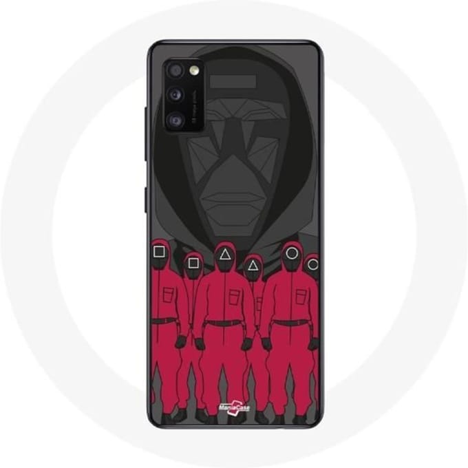 Samsung Galaxy A41 hoesje Squid Game Poster maskeert karakters