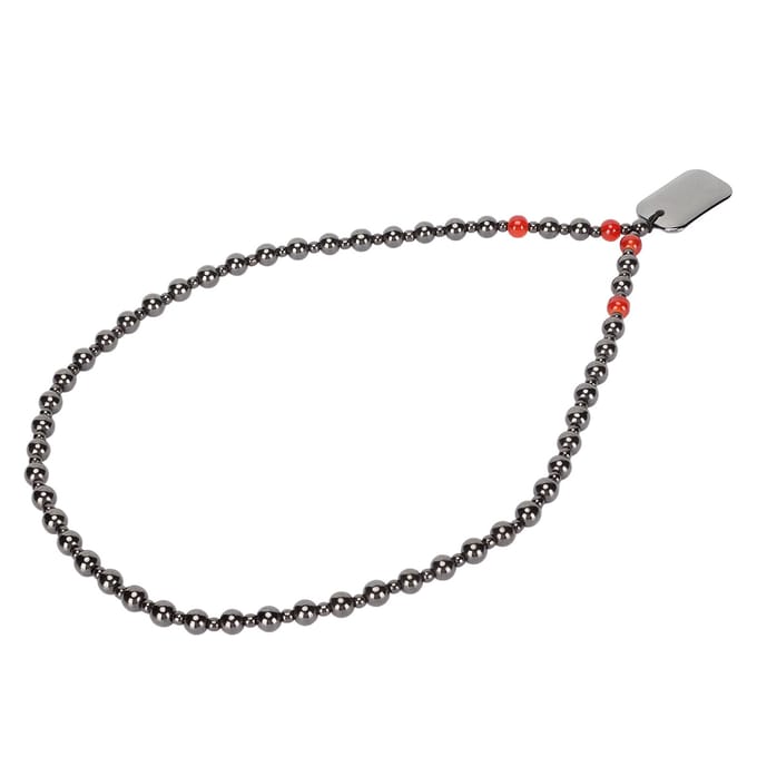 Terahertz collier de perles à la mode pendentif rectangulaire soulagement des douleurs collier de pierre d'énergie pour gray