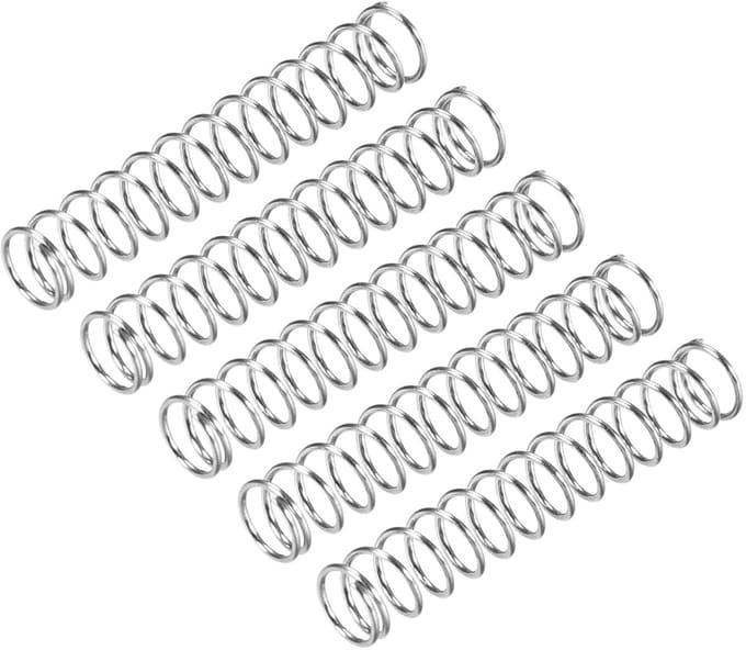 5 stuks drukveren 304 RVS 5mm Buitendiameter 0.5mm Draaddikte 30mm Lengte