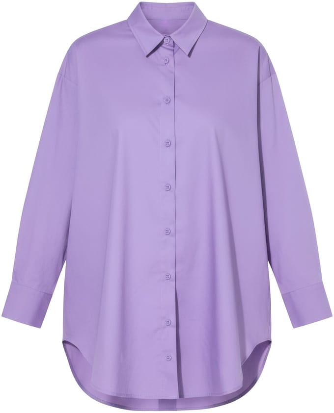 Studio Untold - Dames - Blouse oversized knoopsluiting op de achterkant - Purper - Maat 58+