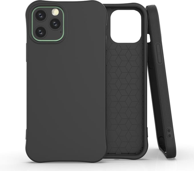 Peachy Soft case TPU hoesje geschikt voor iPhone 12 Pro Max - zwart