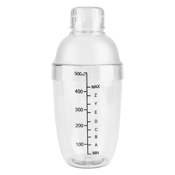 Lekvrije Transparante PC Hars Cocktail Shaker Mixer met Maatstreep Bar Tool(500 ml) white
