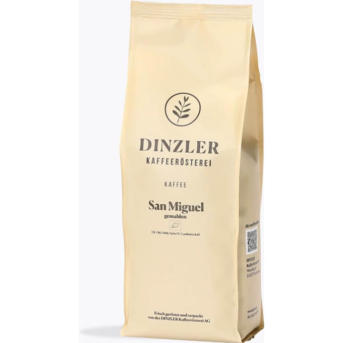 Dinzler San Miguel Bio Kaffee 250 g | Ganze Bohne | Guatemala | Milde Arabica Spezialität aus traditioneller Röstung für Filter & French Press