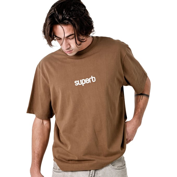 Heren Oversized Katoenen T-shirt met Korte Mouwen Little Core Puffy SPRB3500