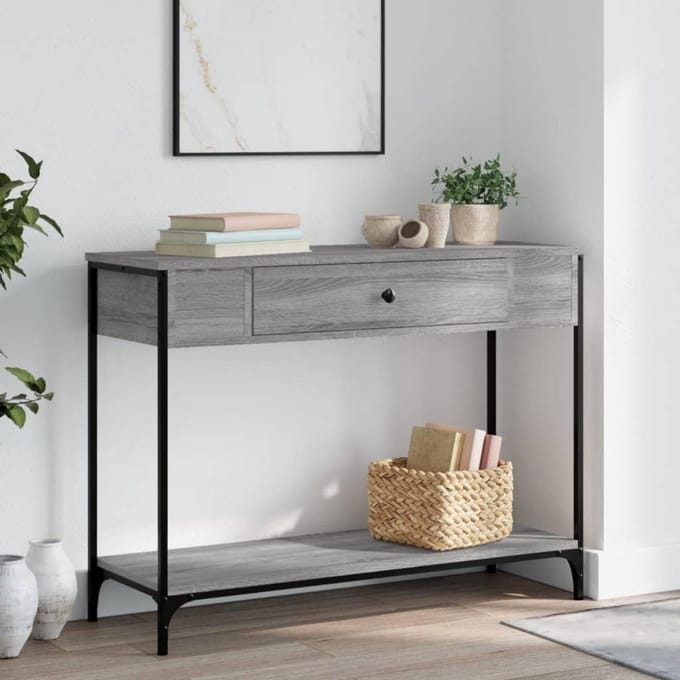 Wandtafel - Dressoir Kasten - Haltafel - Zwart - Industrieel - Modern
