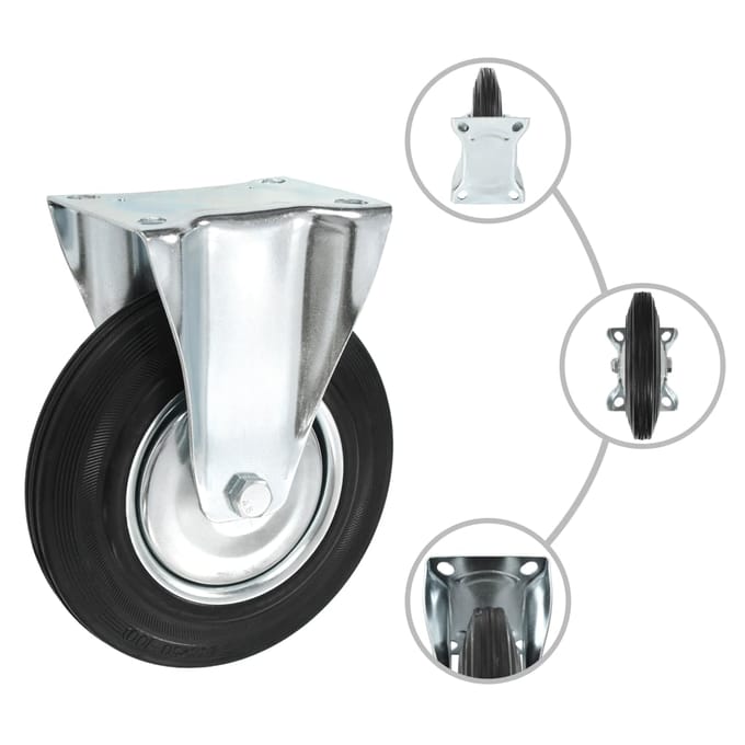 vidaXL - Vaste - wielen - 4 - st - 200 - mm