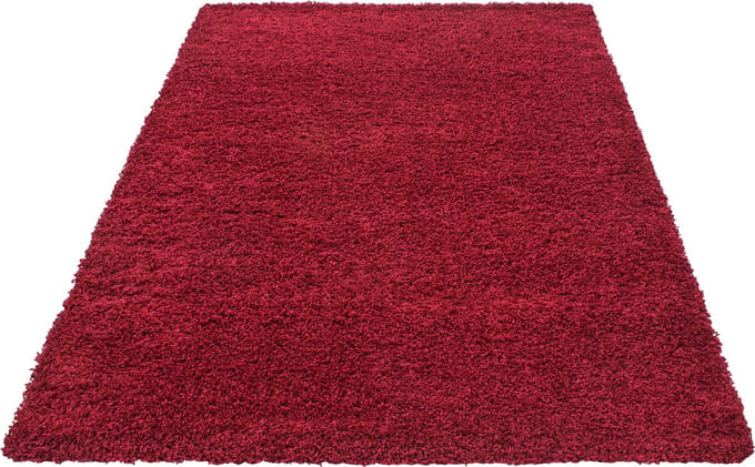 Basic Shaggy vloerkleed Rood Hoogpolig- 60x110 CM