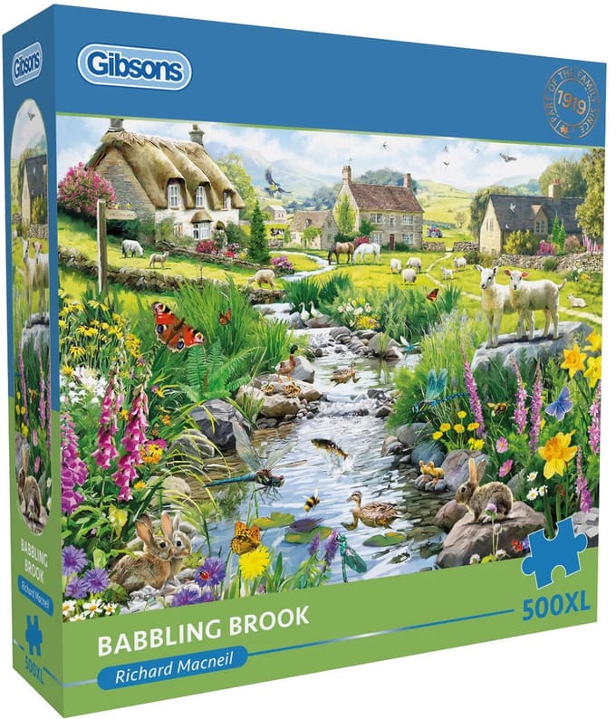 Gibsons legpuzzel Babbling Brook 500XL stukjes karton puzzel.