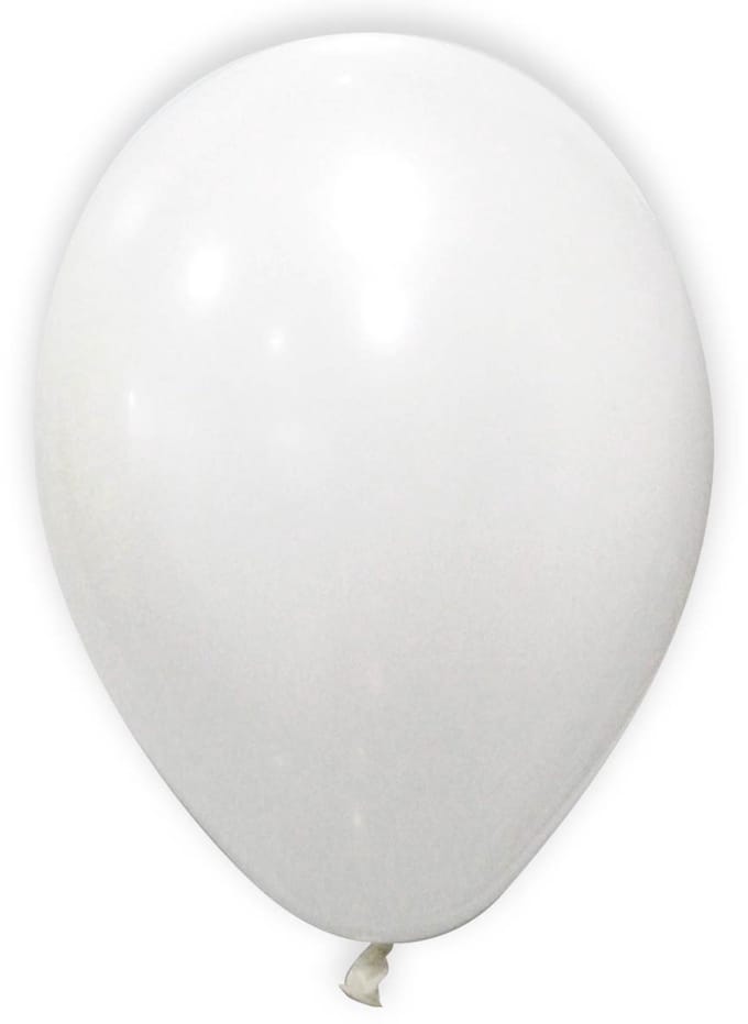 GLOBOLANDIA - Witte gemetalliseerde ballonnen van 28 cm