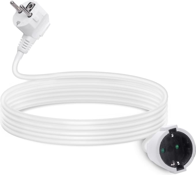Aigostar 20FMV - Verlengsnoer 3 meter - Randaarde - 3680W - 3 x 1.5 mm² - Wit