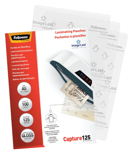 Fellowes ImageLast A5 glanzend 2x125 micron (100 stuks)  Lamineerhoes
