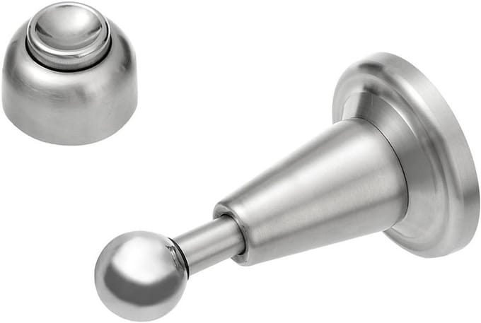 Set van 6 Magnetische Deurstops met Soft-Catch, RVS, Muurbevestiging