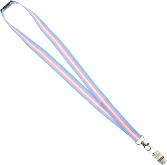 Zac's Alter Ego Sleutelkoord/Lanyard Transgender met fluitje Multicolours