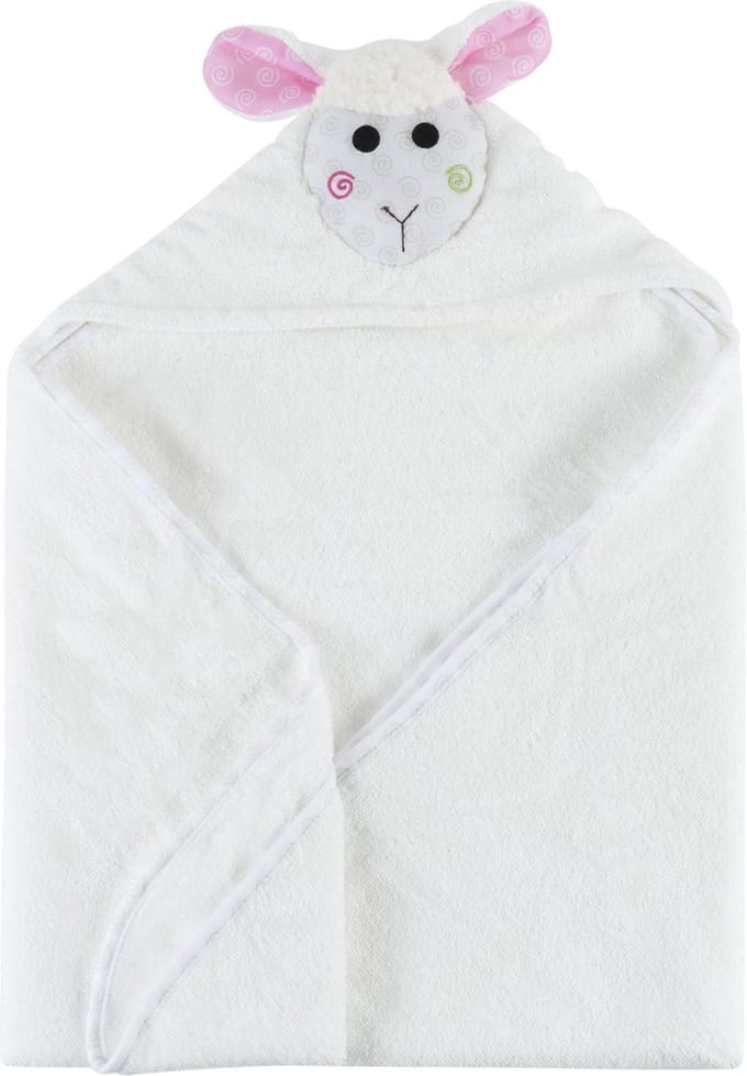 Zoocchini baby badcape - Lola the Lamb wit