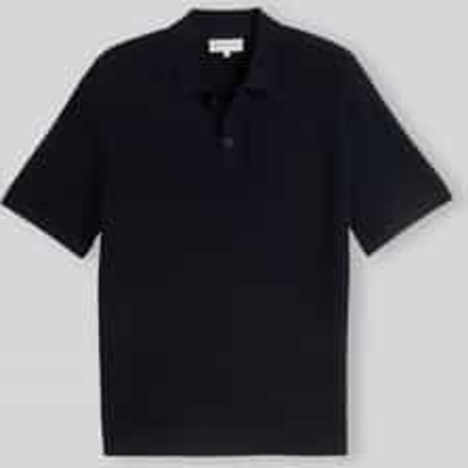 Tom Tailor - Gebreid poloshirt van katoen - Maat S - sky captain blue