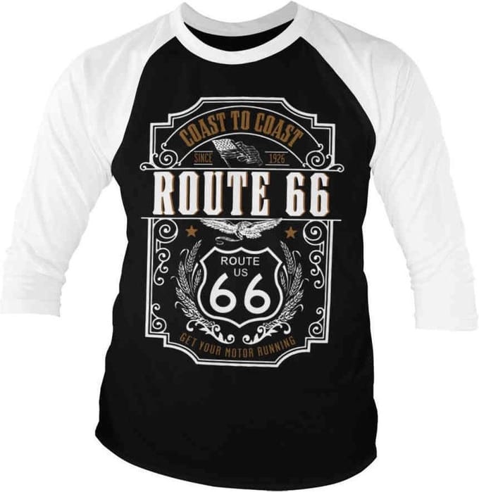 Route 66 Raglan top -M- Coast To Coast Zwart/Wit