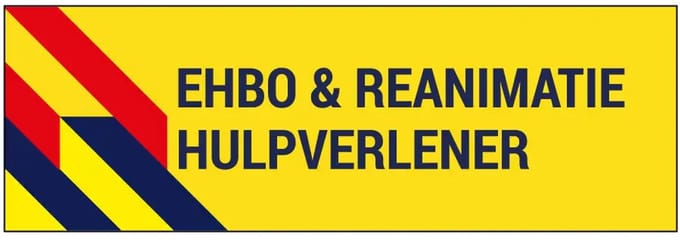 EHBO & reanimatie hulpverlener sticker | 21 x 7 cm