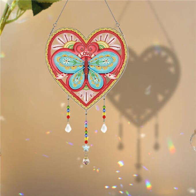 diamond painting raamdecoratie - Hart
