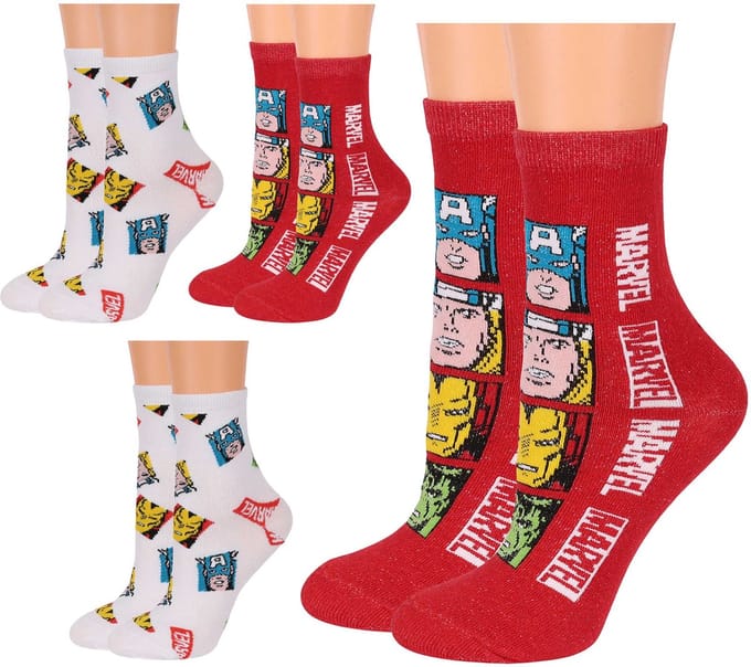 MARVEL Avengers - Set jongenssokken, 4 paar lange sokken, OEKO-TEX