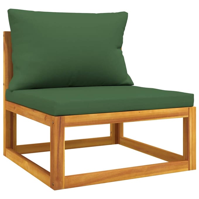vidaXL - 2-delige - Loungeset - met - kussens - massief - acaciahout