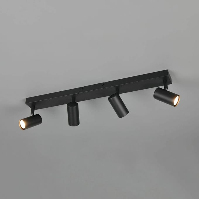 Reality Leuchten Spot Taryn, matzwart, lengte 62 cm, 4-lamps, mini-GU10