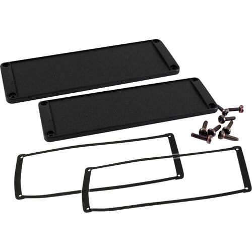 Hammond Electronics End plate Aluminium Zwart (l x b x h) 6 x 169 x 57 mm 2 stuk(s)