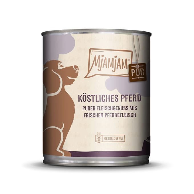 12x 800 g MjAMjAM puur vleesgenot heerlijk paard puur natvoer