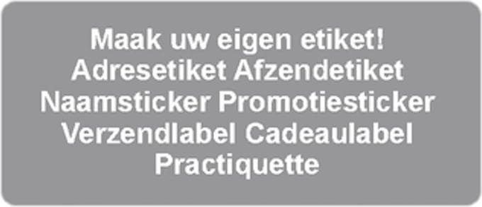 Verzendetiket - zilver - 250 stuks - 21x48mm - rechthoek - gepersonaliseerd - met eigen tekst