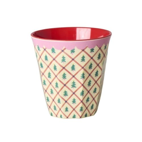 Rice melamine beker met kerstbomen, 250 ml