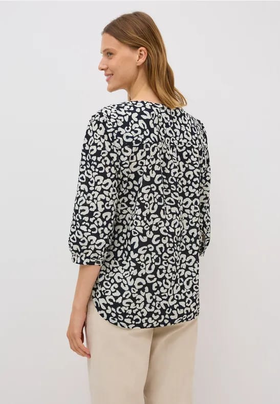 Katoenen blouse met patroon