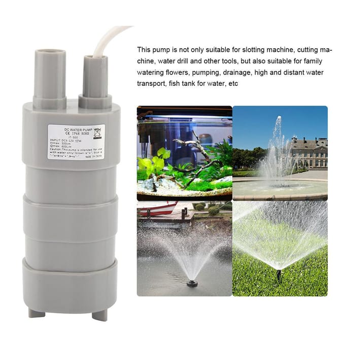 DC 12V Dompelbare Diepbron Kleine Waterpomp Met Vrouwelijke Stekker 5.5 * 2.1 wit