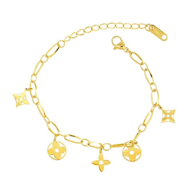 JewelGalerie - Armband -Bedels LV - Goud