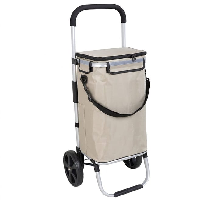 Travelnet Boodschappenwagen 40L, met koelvakje, inklapbaar, aluminium frame