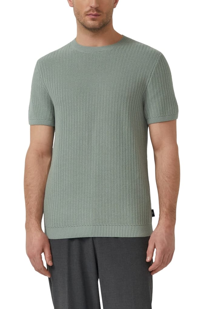 s.Oliver  Pullover Shortsleeve Green Maat: L | Sweaters Outlet | Heren | Groen