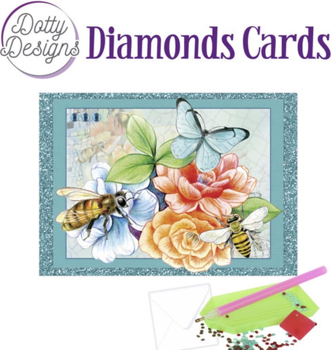 Diamond Painting Dotty Design Diamonds Cards | Bees and Butterflies