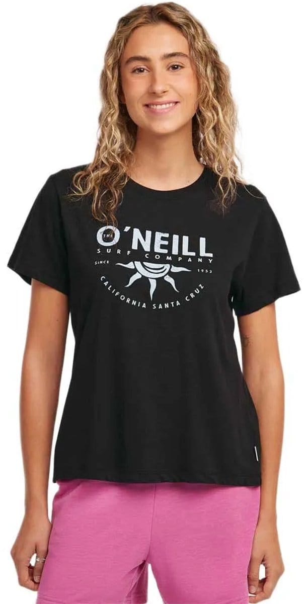 O´neill Front Print T-shirt Met Korte Mouwen Zwart M Vrouw