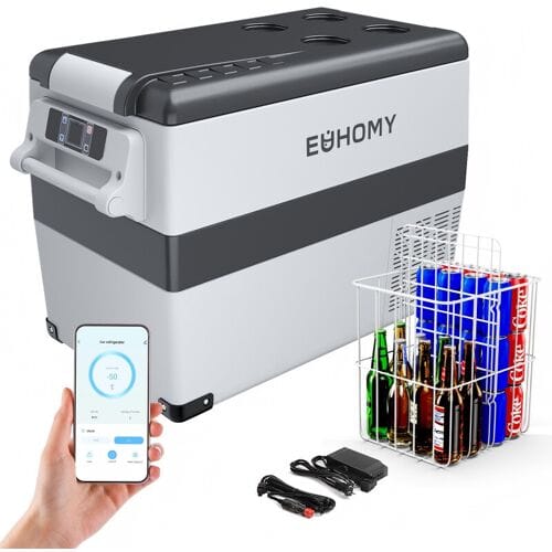 Euhomy 40 l compressor koelbox [-20 °C~20 °C]   snelle koeling in 15 min   app-bediening   eco-modus (