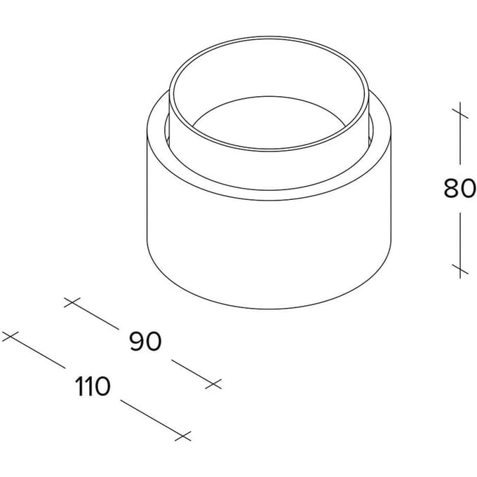 TECNICO by Sforzin Syme plafondlamp, wit, rond, Ø 11 cm, gips, GX53