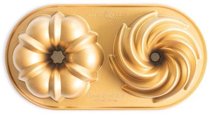 Tulband Bakvorm ''Classic Bundt Duet'' - Nordic Ware | Gold