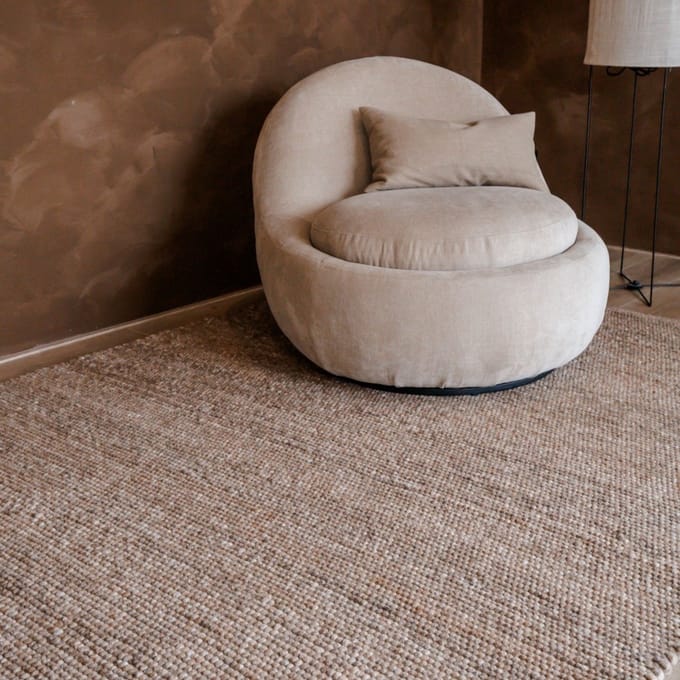 Wollen Vloerkleed Lichtbruin Vik - 160 x 230 cm - (M)