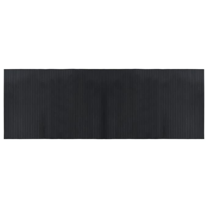 vidaXL - Vloerkleed - rechthoekig - 70x200 - cm - bamboe - zwart