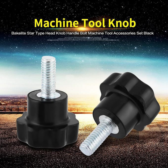 10 stuks M5*16 Plastic Ster Type Kop Knop Handgreep Bout Machinegereedschap Accessoires Set Zwart